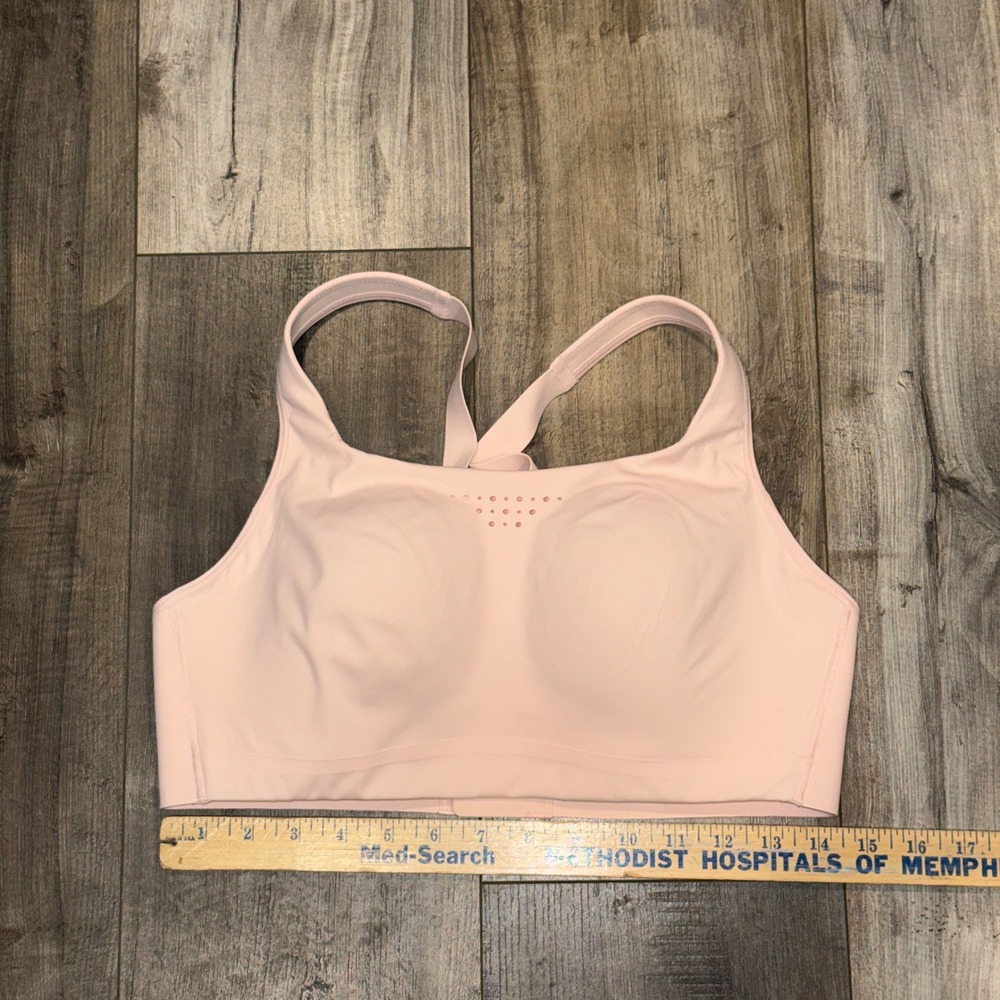 Athleta Womens 36C‎ Blush Pink High Impact Sports Bra Adjustable Racerback - Picture 3 of 4